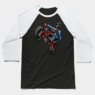 Dirtbike Motocross USA Rider Baseball T-Shirt